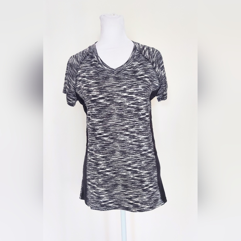 Game Time Rapid Dry/Tech Workout Top Womens Size Small Black White